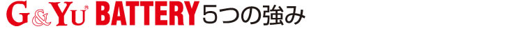 G&Yuバッテリー5つの強み